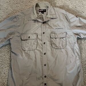 Vintage Eddie Bauer EBTEK Men’s Tan Button-Up Shirt